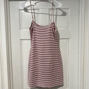 Forever 21 Pink and White Striped Mini Dress